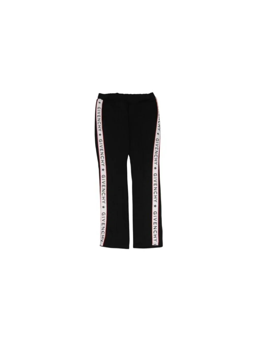 Givenchy Womens Tape Logo Sweat Pants Size US 12 Black White Red Joggers Track